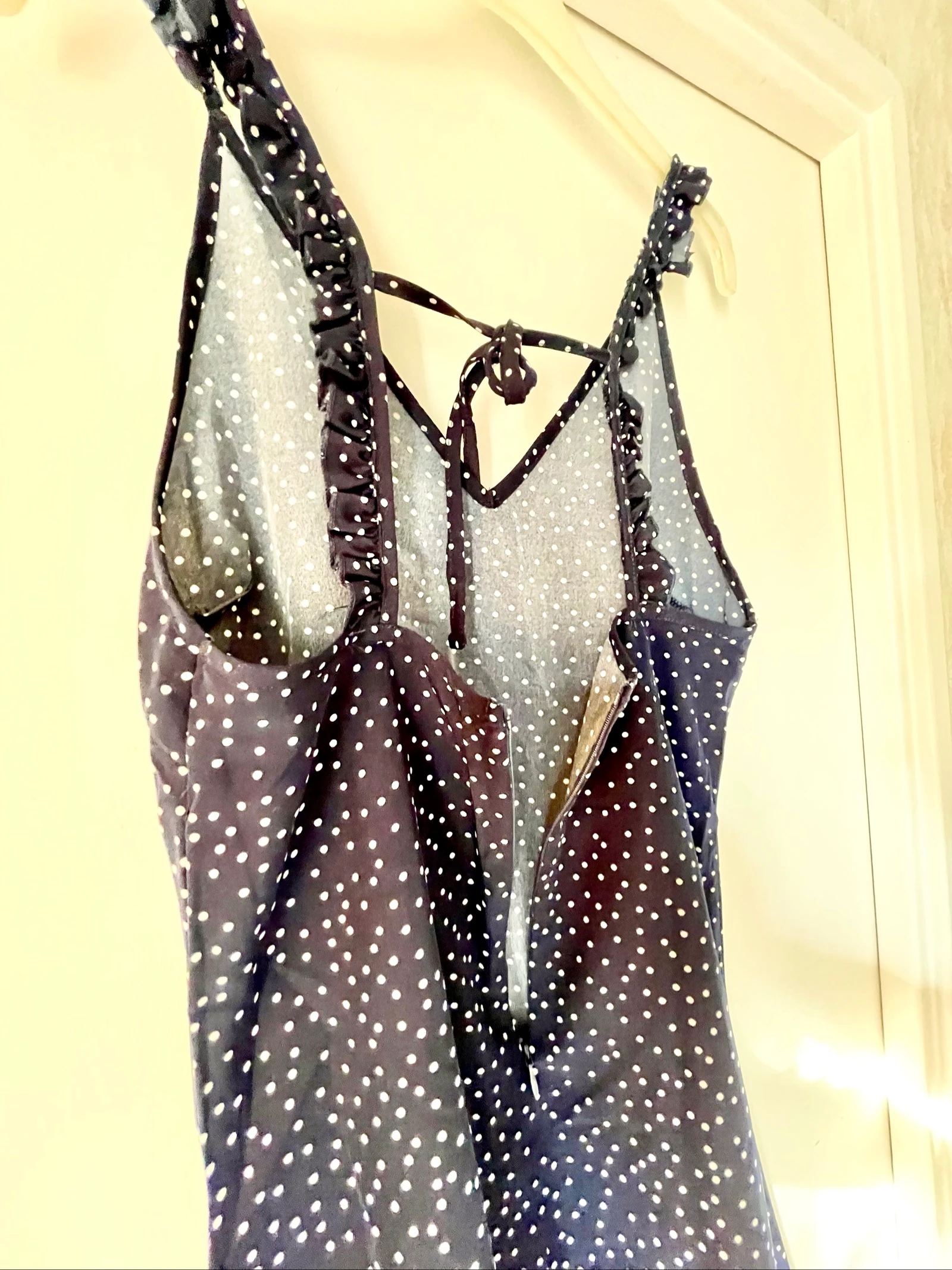 Navy blue polka dot dress – photo 6
